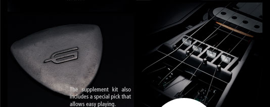 - The supplement kit also includes a special pick that allows easy playing. 